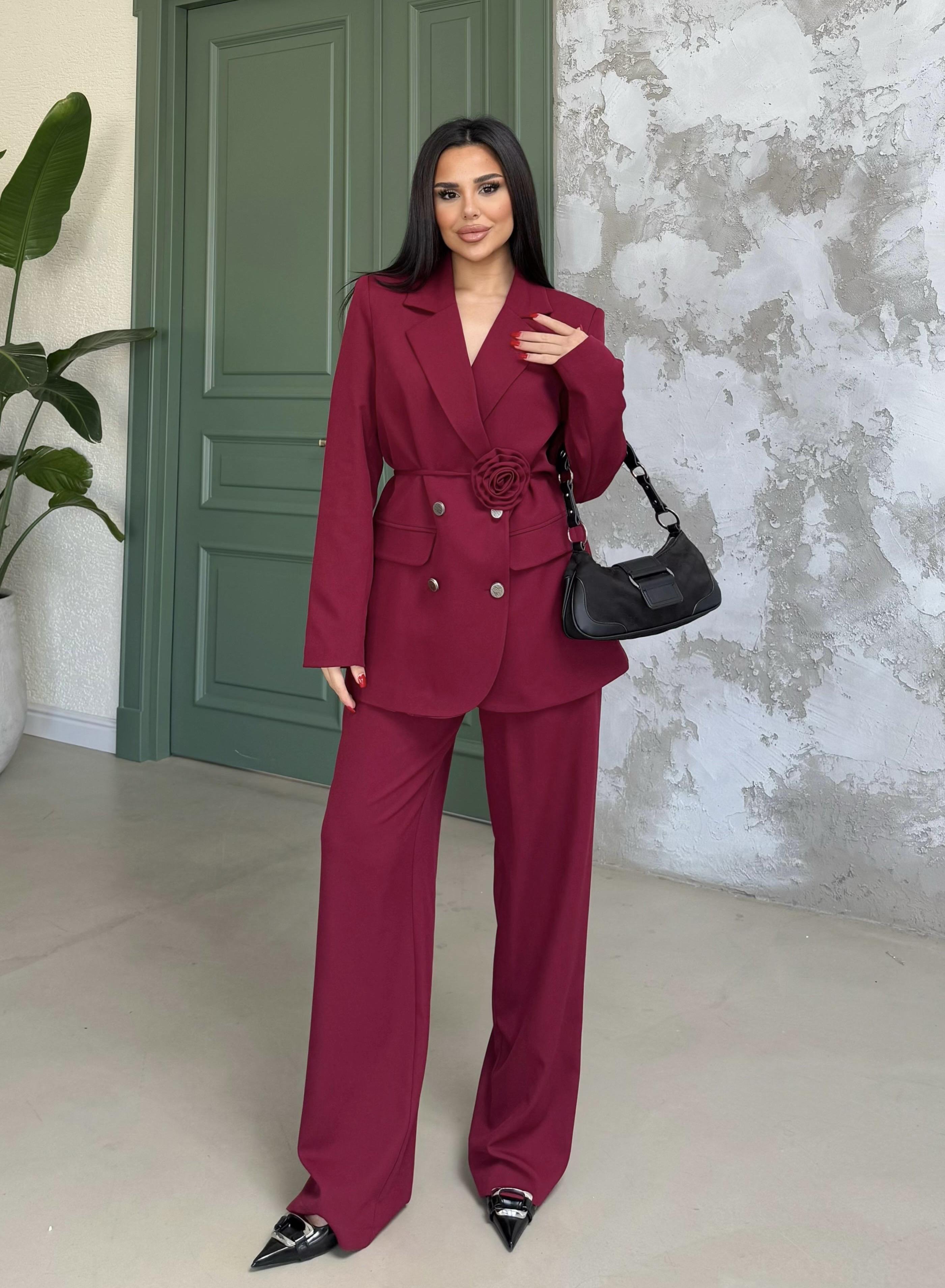 Roses Gül Kemerli Takım Bordo