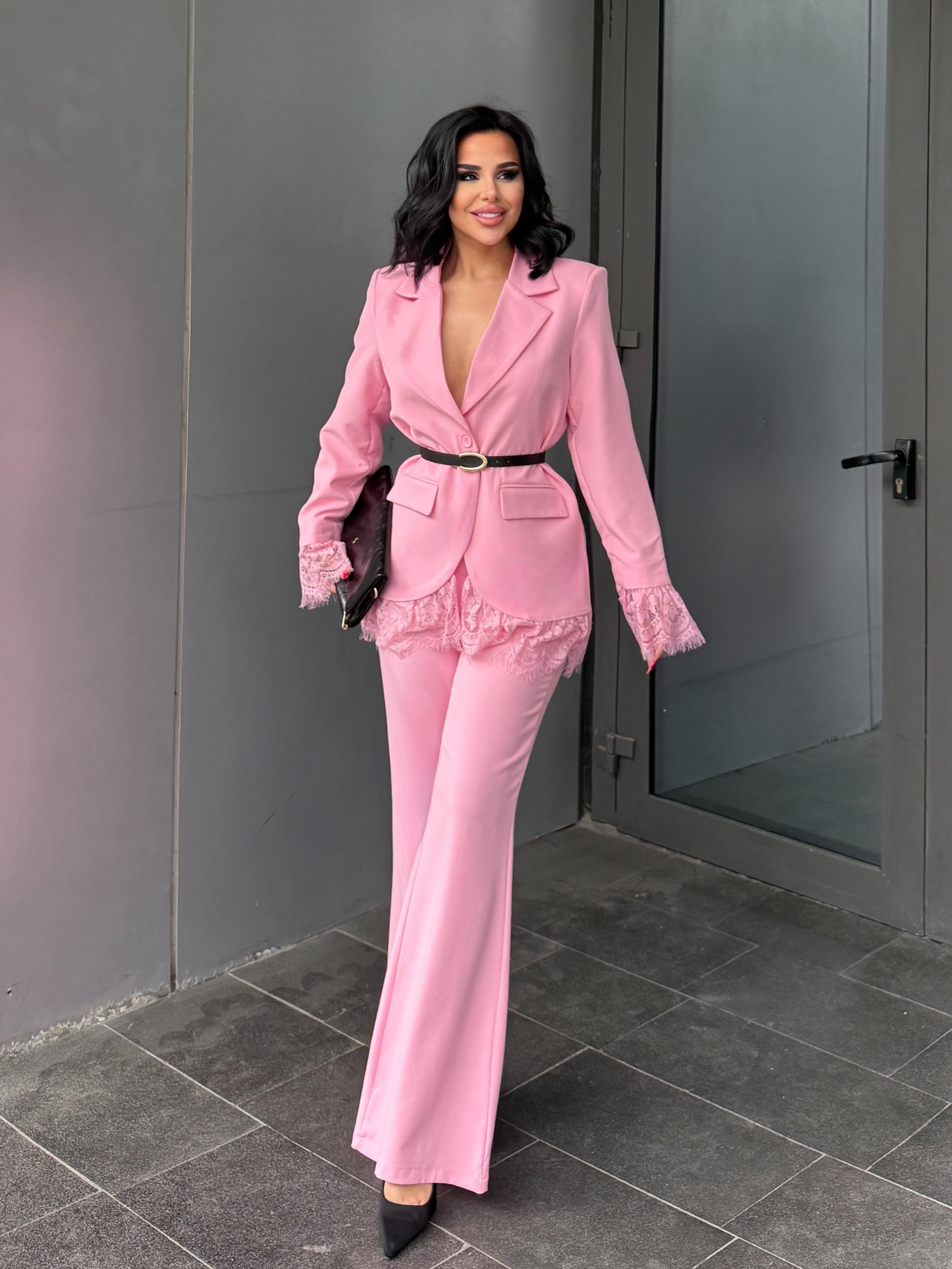 Sanilla Dantel Detaylı Takım Pembe