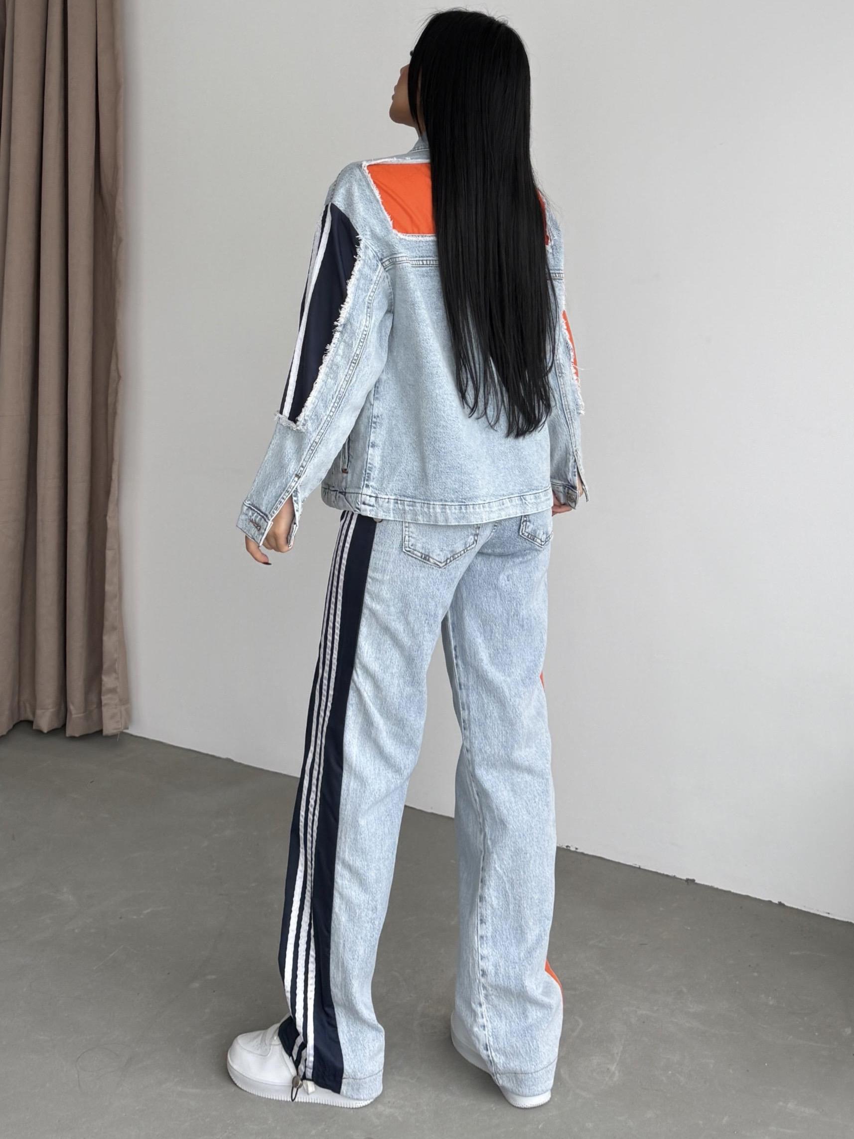 Tute Paraşüt Detaylı Denim Takım Turuncu