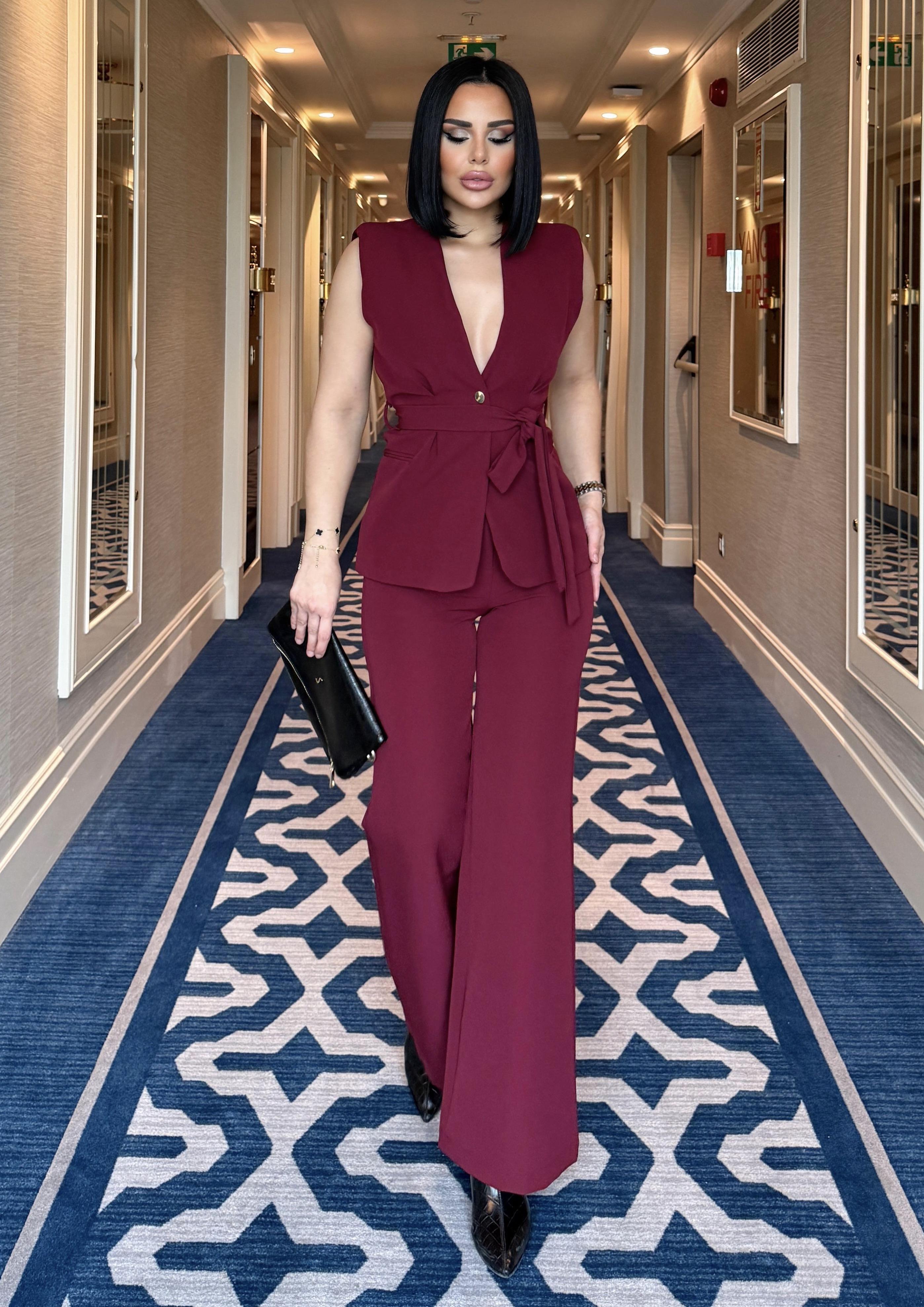 Vassi Şık İkili Takım Bordo