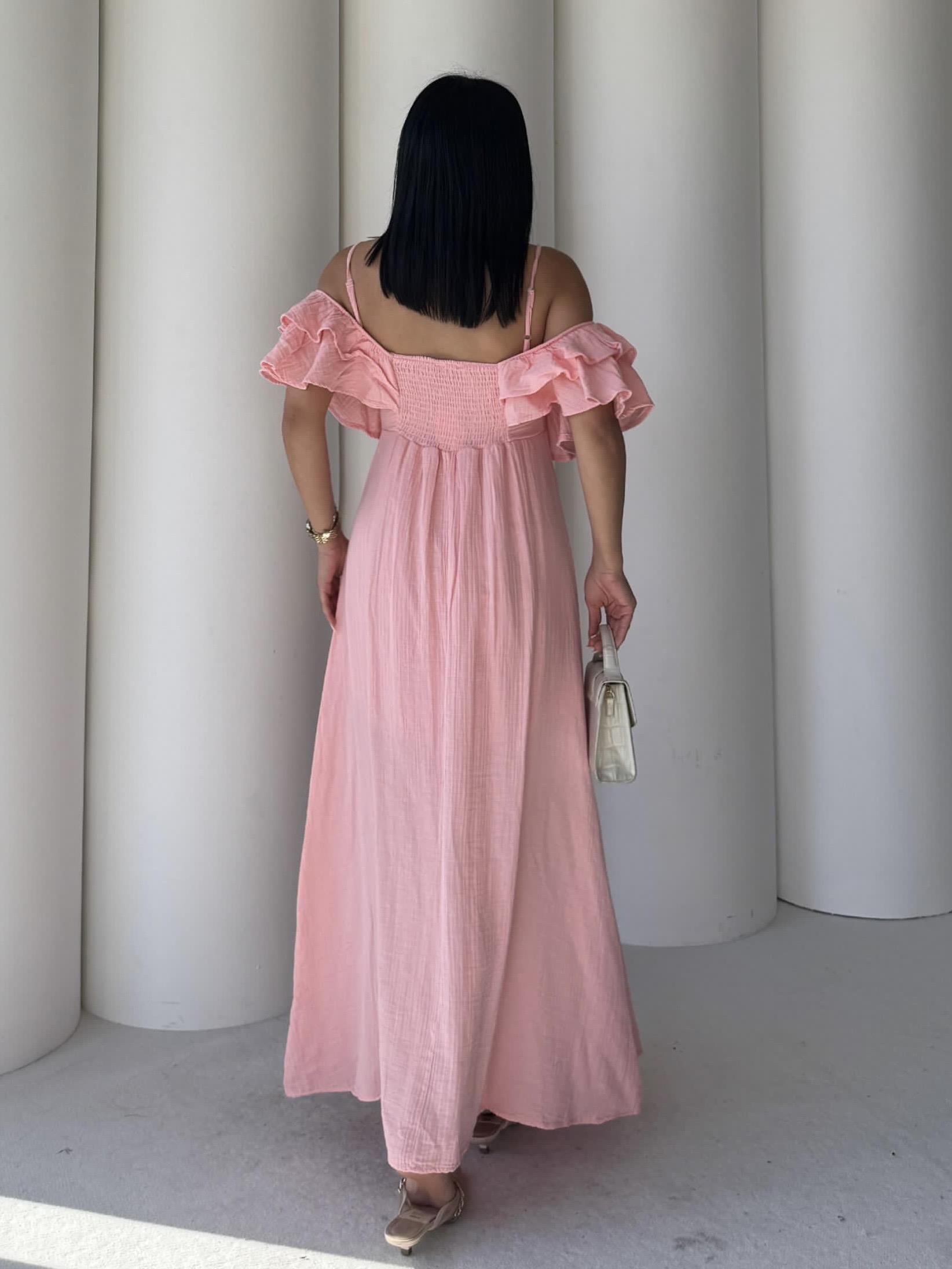 Vetro Pul Detaylı Elbise Pembe