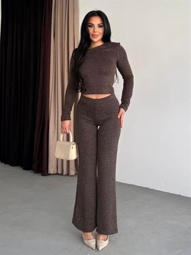 Abonis Simli Takım Kahve