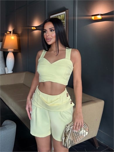 Alina Şortlu Takım Sarı