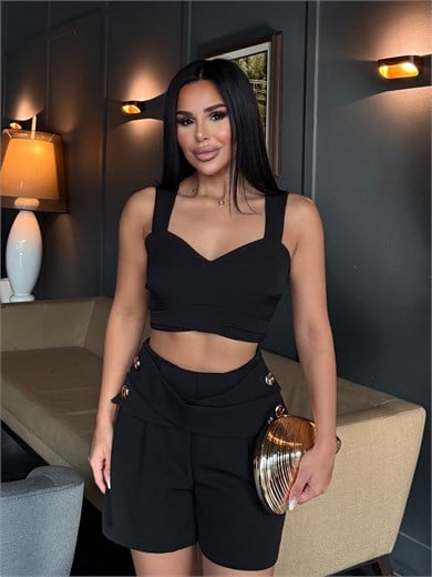 Alina Şortlu Takım Siyah