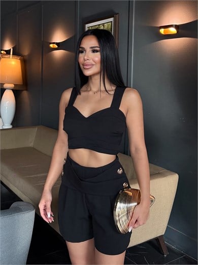 Alina Şortlu Takım Siyah