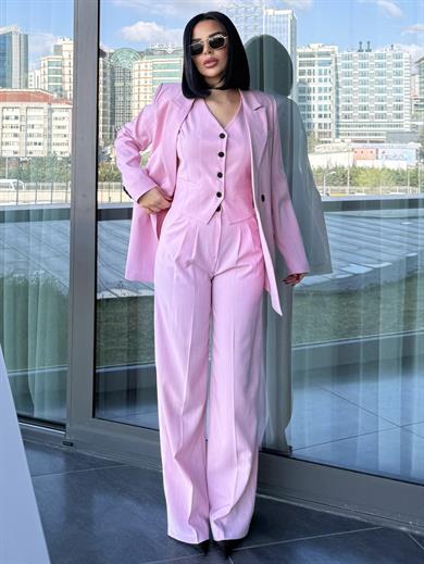 Ariana Üçlü Takım Pembe Çizgili