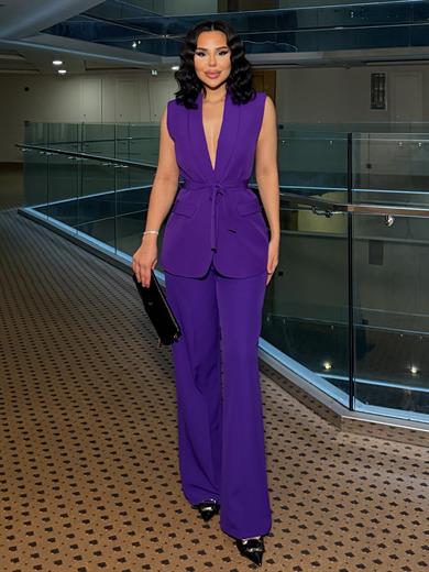 Atlans Yelekli Takım Mor 