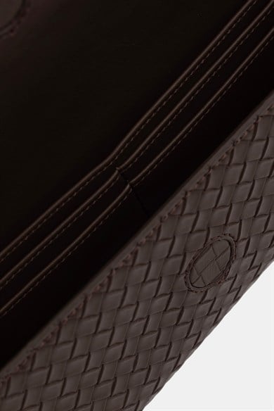 Aurelia Clutch - Kadın Clutch Çanta Örgü Dokulu Zarif El Çantası Kahverengi