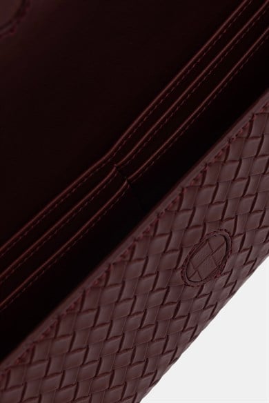 Aurelia Clutch - Kadın Clutch Çanta Örgü Dokulu Zarif El Çantası Bordo