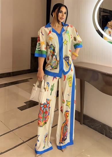 Chellas Desenli Takım Çok Renkli