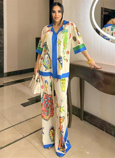 Chellas Desenli Takım Çok Renkli