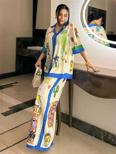 Chellas Desenli Takım Çok Renkli