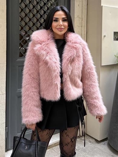 Crop Mini Kürk Pudra