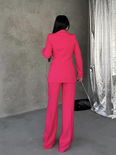 Daffes Düğme Detaylı Takım Pembe