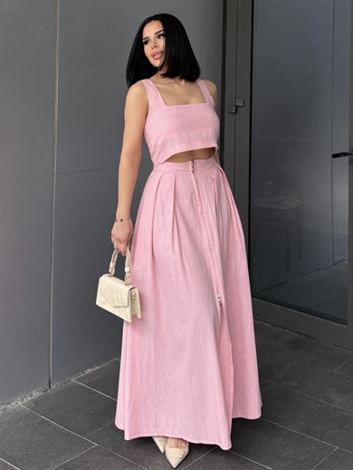 Flose Etekli Takım Pembe