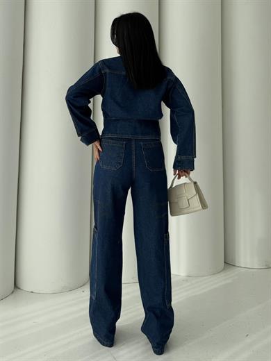 Kelsey Tasarım Denim Takım Mavi