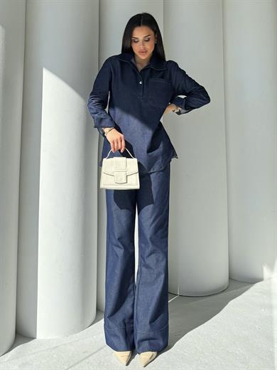 Gery Denim Tasarım Takım Lacivert