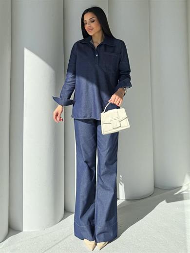 Gery Denim Tasarım Takım Lacivert