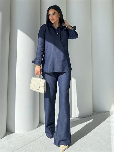 Gery Denim Tasarım Takım Lacivert