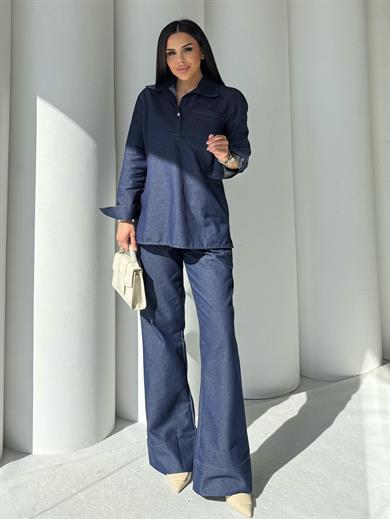 Gery Denim Tasarım Takım Lacivert