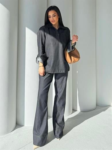 Gery Denim Tasarım Takım Siyah