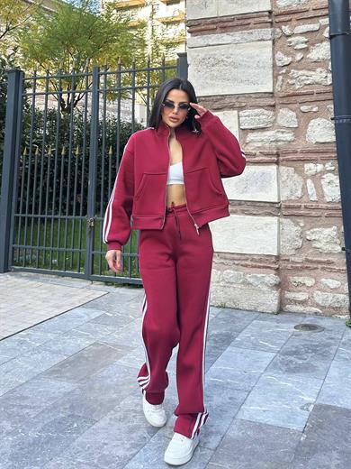 Glide  3 İplik Spor Takım  Bordo 