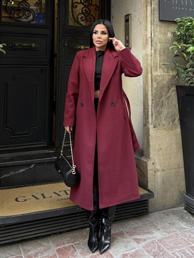 Harry Kaşe Kaban Bordo