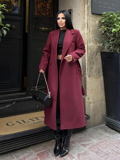 Harry Kaşe Kaban Bordo