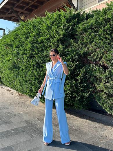 Hellie Yelekli Takım Bebe Mavi