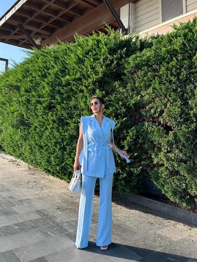 Hellie Yelekli Takım Bebe Mavi