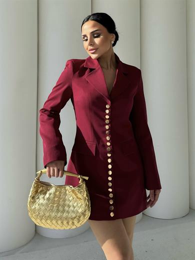İlowa Ceket Elbise-Bordo