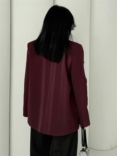 İndia Tasarım Blazer Ceket Bordo