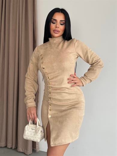 Joix Süet Elbise Bej