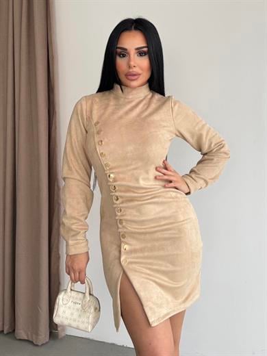 Joix Süet Elbise Bej