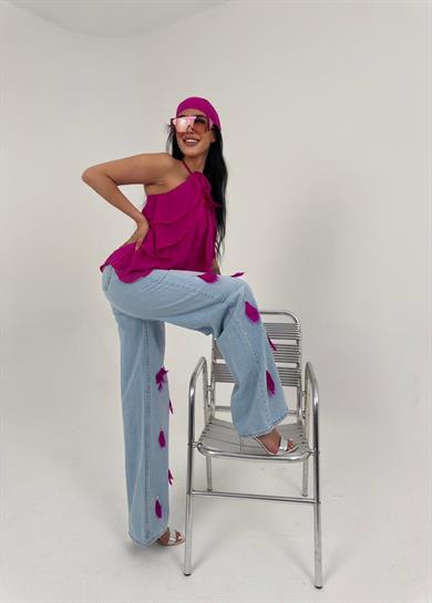 Jons Tasarım Jean Fuşya