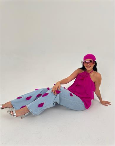 Jons Tasarım Jean Fuşya