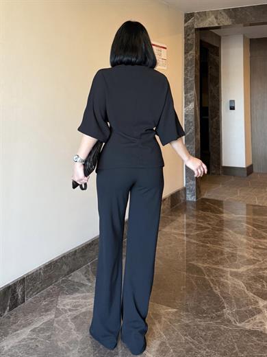 Kalesa Zincir Detaylı Takım Siyah