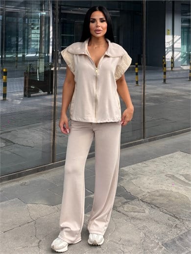 Kenza İkili Spor Takım Bej