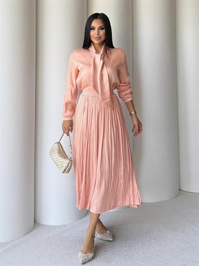Kenzo Etekli Saten Takım Açık Pembe