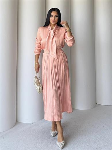 Kenzo Etekli Saten Takım Açık Pembe