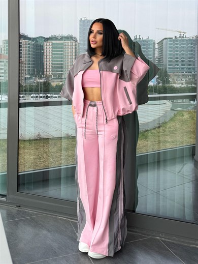 Lasses Üçlü Spor Takım Pembe