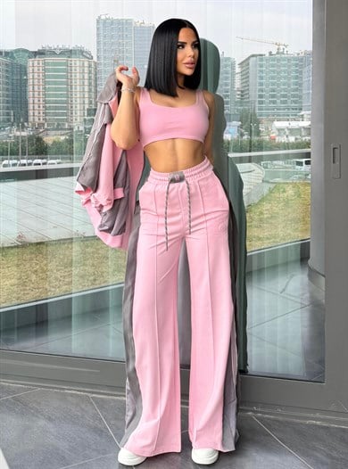 Lasses Üçlü Spor Takım Pembe