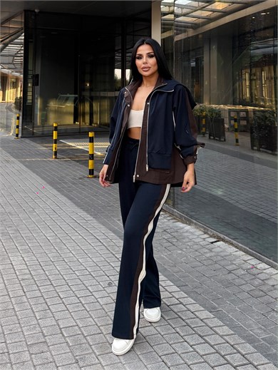 Lassy Paraşüt Detaylı Denim Takım Lacivert