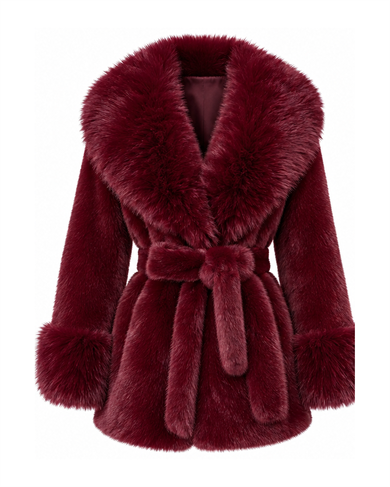 Laty İthal Angora Kürk Kısa Bordo