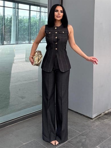 Lera Denim Takım Siyah