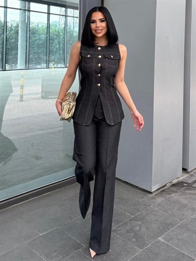 Lera Denim Takım Siyah