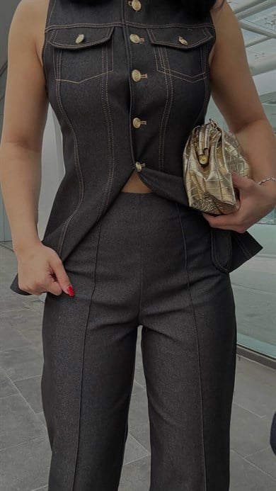 Lera Denim Takım Siyah