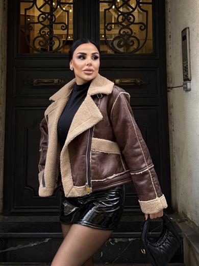 Livea Kısa Ceket Kahve