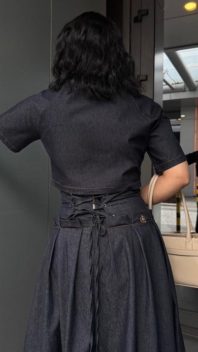 Lodosa Etekli Denim Takım Lacivert