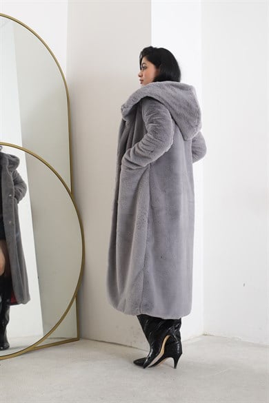 Lova Peluş Kaban Gri